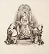 President William McKinley (Republican) and his opponent William Jennings Bryan (Democrat) both try to woe a woman sitting on a throne