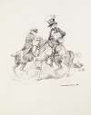 Uncle Sam and another man depicted as bandits on horses