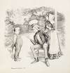 Uncle Sam and Columbia (dressed as a farmer’s wife) talk with a man depicted as a young boy in overalls.