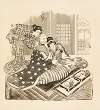 Uncle Sam enjoying the company of a young Japanese woman