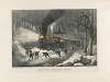 American railroad scene; snowbound