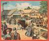 people observing pig, cattle and sheep stalls