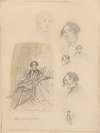 Charles Dickens; 7 original pencil sketches