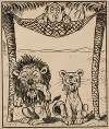 Nine comic strip frames of man dropping molasses and feathers on lions beneath his hammock Pl.5