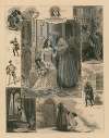 Grouped vignettes depicting characters and scenes from Romeo and Juliet as performed at the Imperial Theatre in 1905