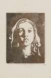 Tête de jeune femme, de face