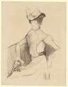 Femme assise dans un fauteuil