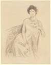 Femme assise, de face