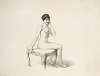 Petit nu assis sur un tabouret