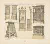 Chaires, escabeau, prie-dieu, cabinets