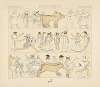 Costumes de guerre et autres, chariots divers
