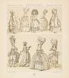 Costumes feminins – modes du temps de Louis XVI – premiere periode