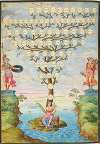 Arbre généalogique de la famille Magia, entouré des représentations de la Noblesse et de l’Abondance