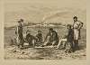 Trading for coffee and tobacco. Between the fortified lines during a truce
