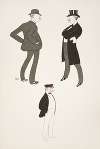 Caricatures of three men
