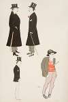 Four caricatures of men