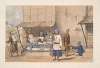 Cabul; a fulloodeh stall, with Huzzareh’s carrying snow, &c., to market