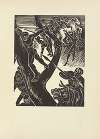 Young Absalom be in a tree and soldiers come behind with spears