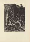 The soldiers carry Daniel from the court out to the place they keep the lions