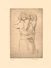 Woman doing her hair