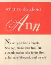 This is Ann; she’s dying to meet you Pl.15