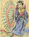 Chinese dame in kostuum