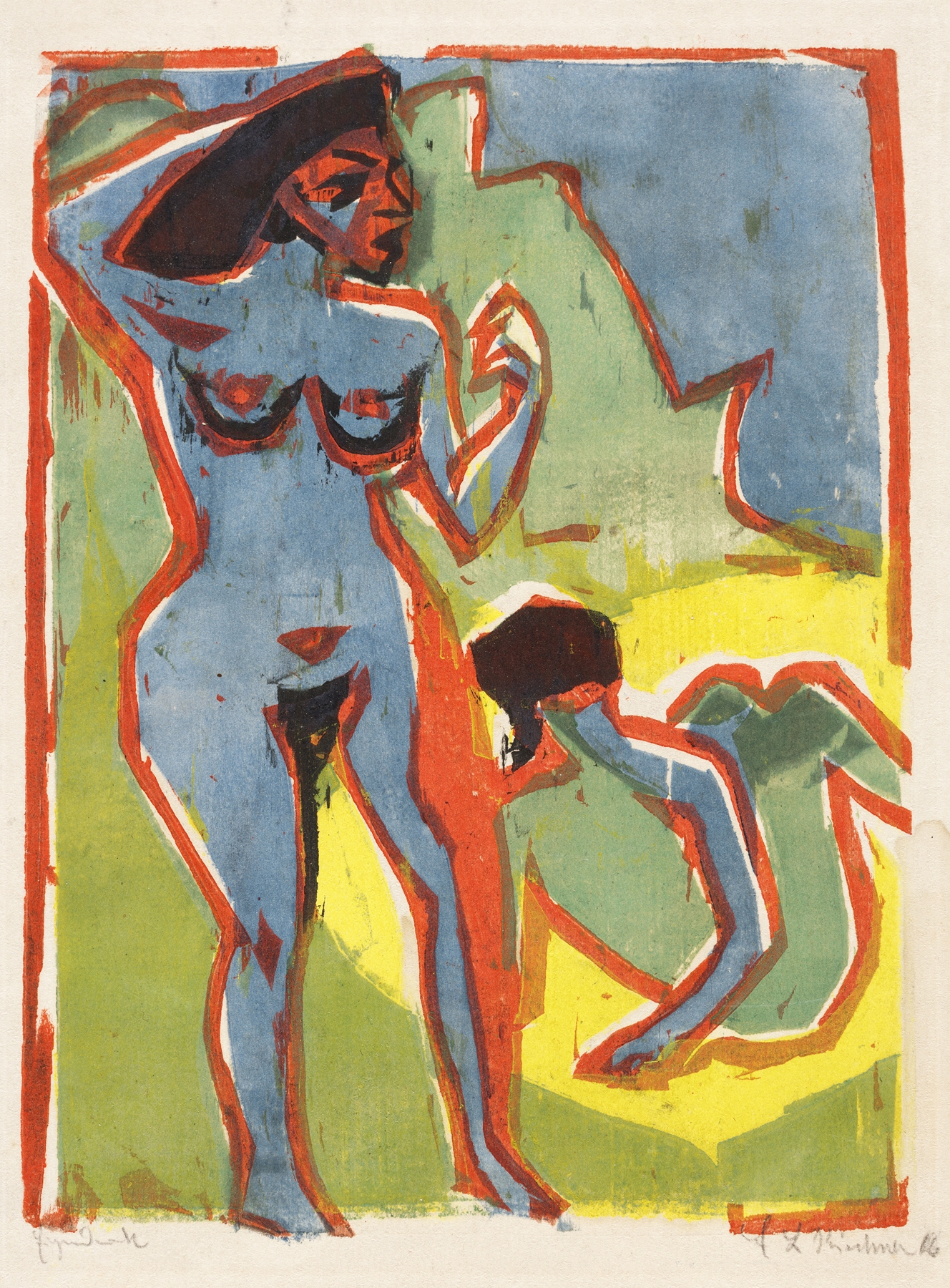 Bathing Women (Moritzburg) (1909)