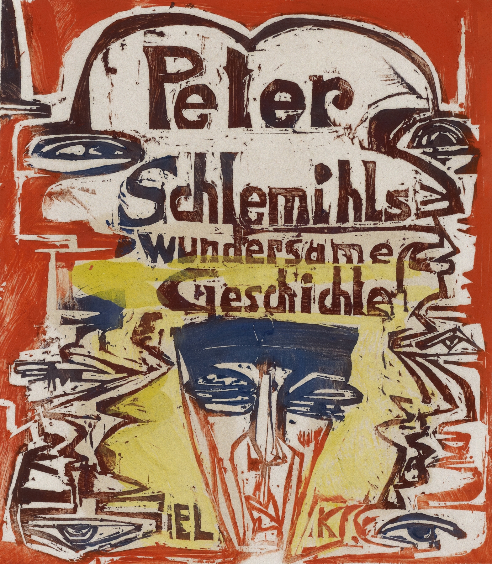 Titelblatt der Holzschnittfolge zu Adelbert von Chamissos Erzählung ‘Peter Schlemihls wundersame Geschichte’ (1915)