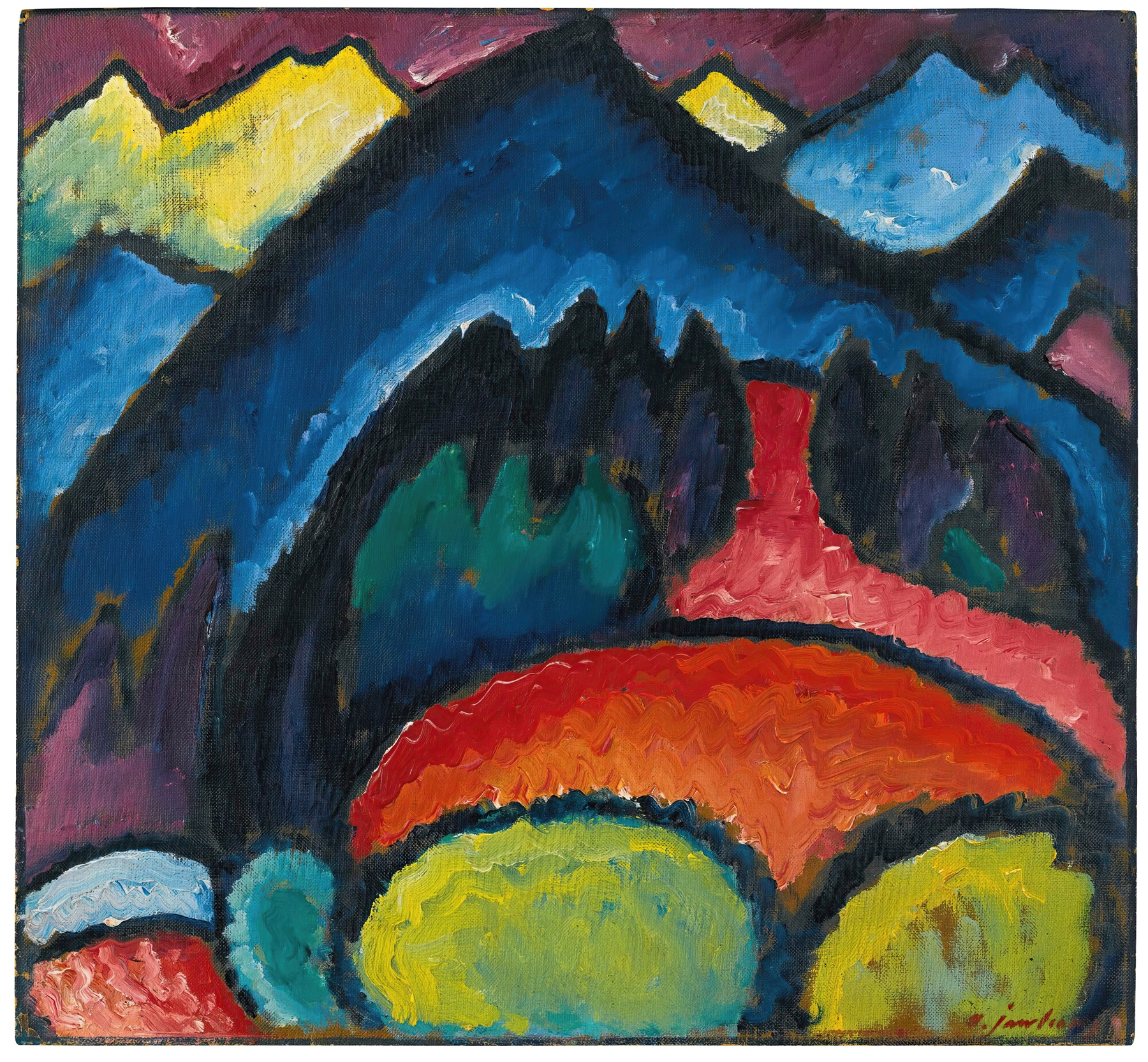 Lithograph Blue, The Boat (1922)