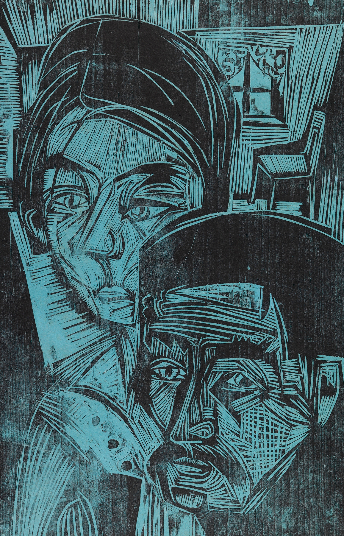 Bauernpaar in der Hütte (Andres und Annamargret Müller) (1919)