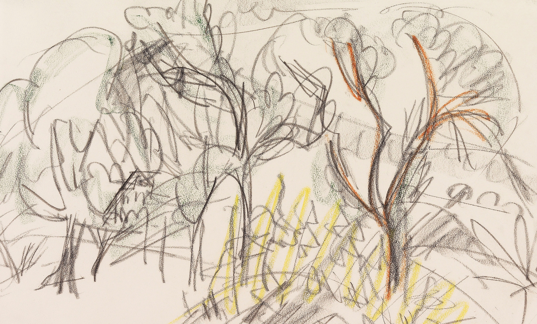 Baumgruppe in Königstein (1916)