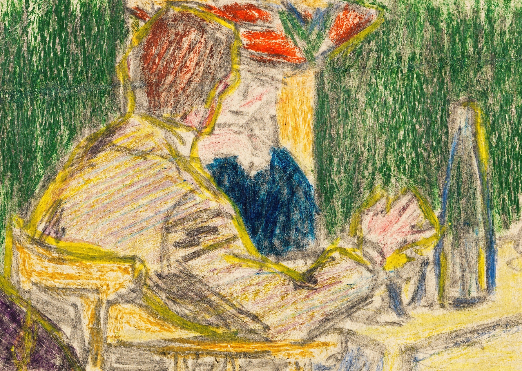 Kirchner und Dodo im Café (Dresden) (1906)