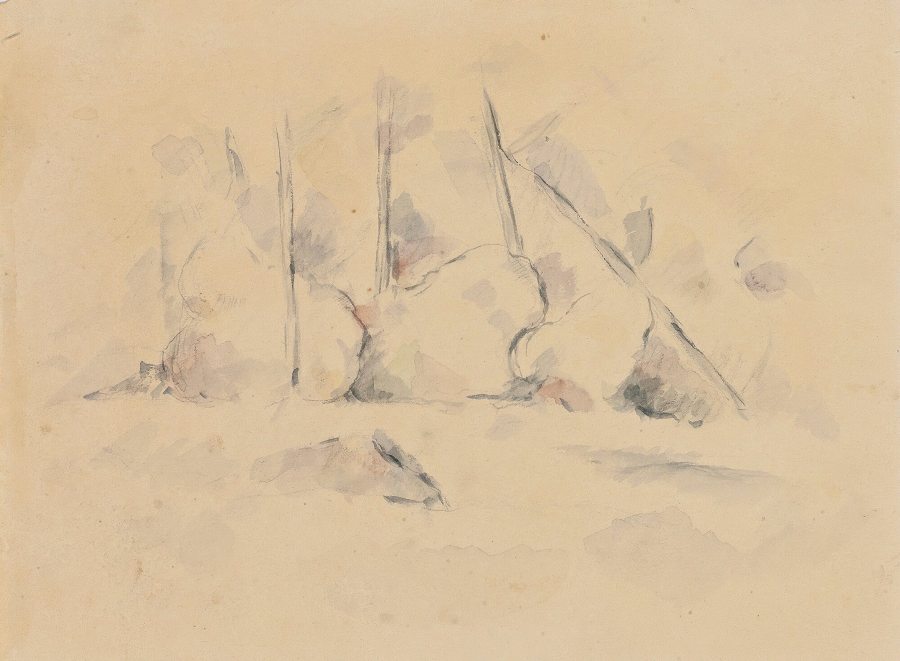 Arbres Parmi Des Rochers (circa 1890)