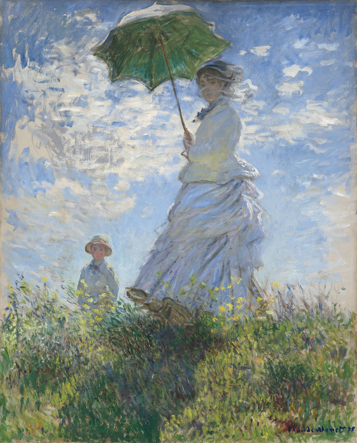 Woman with a Parasol – Madame Monet and Her Son (1875)