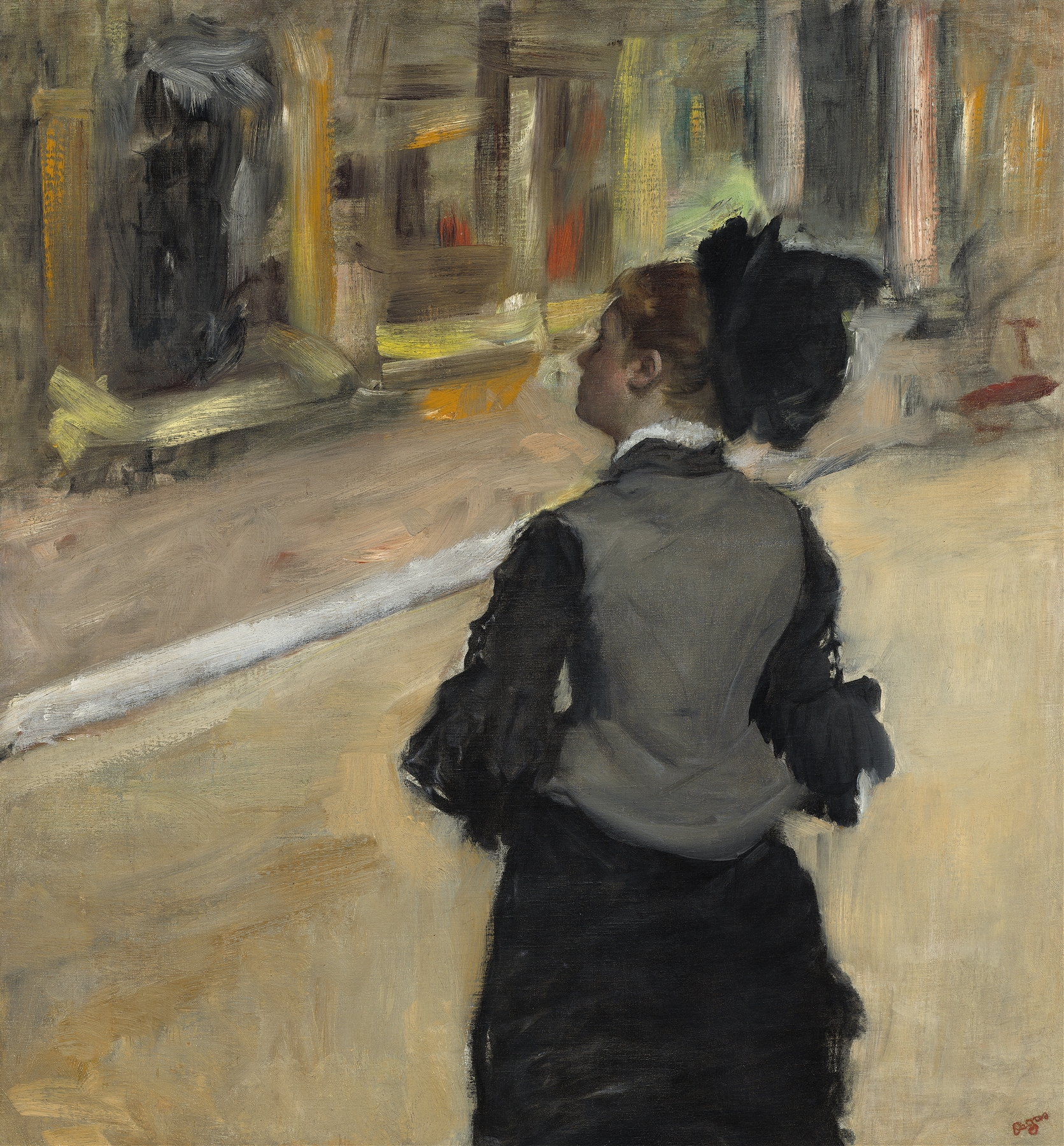 Woman Viewed from Behind (Visit to a Museum) (c. 1879-1885)