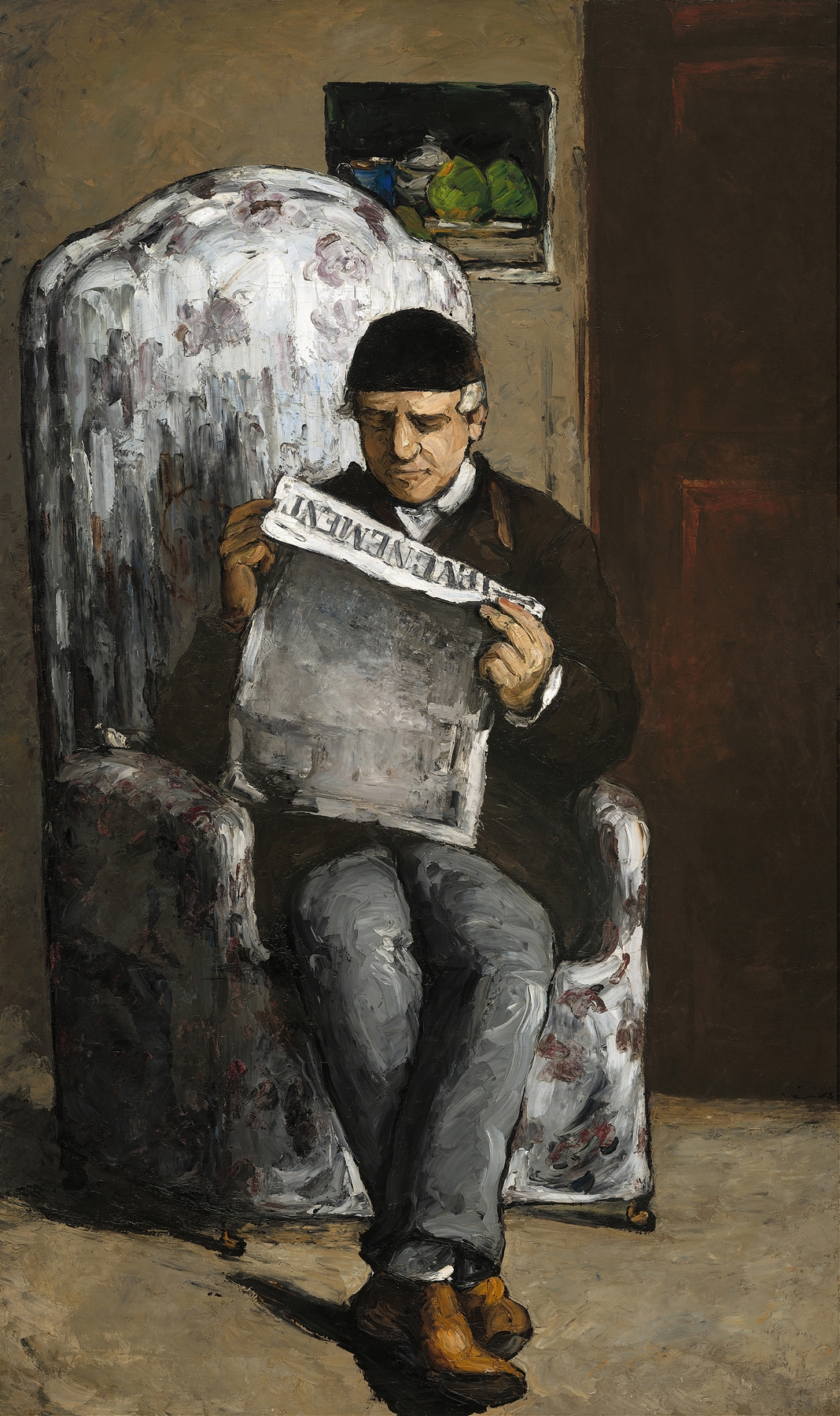 The Artist’s Father,Reading L’Événement (1866)