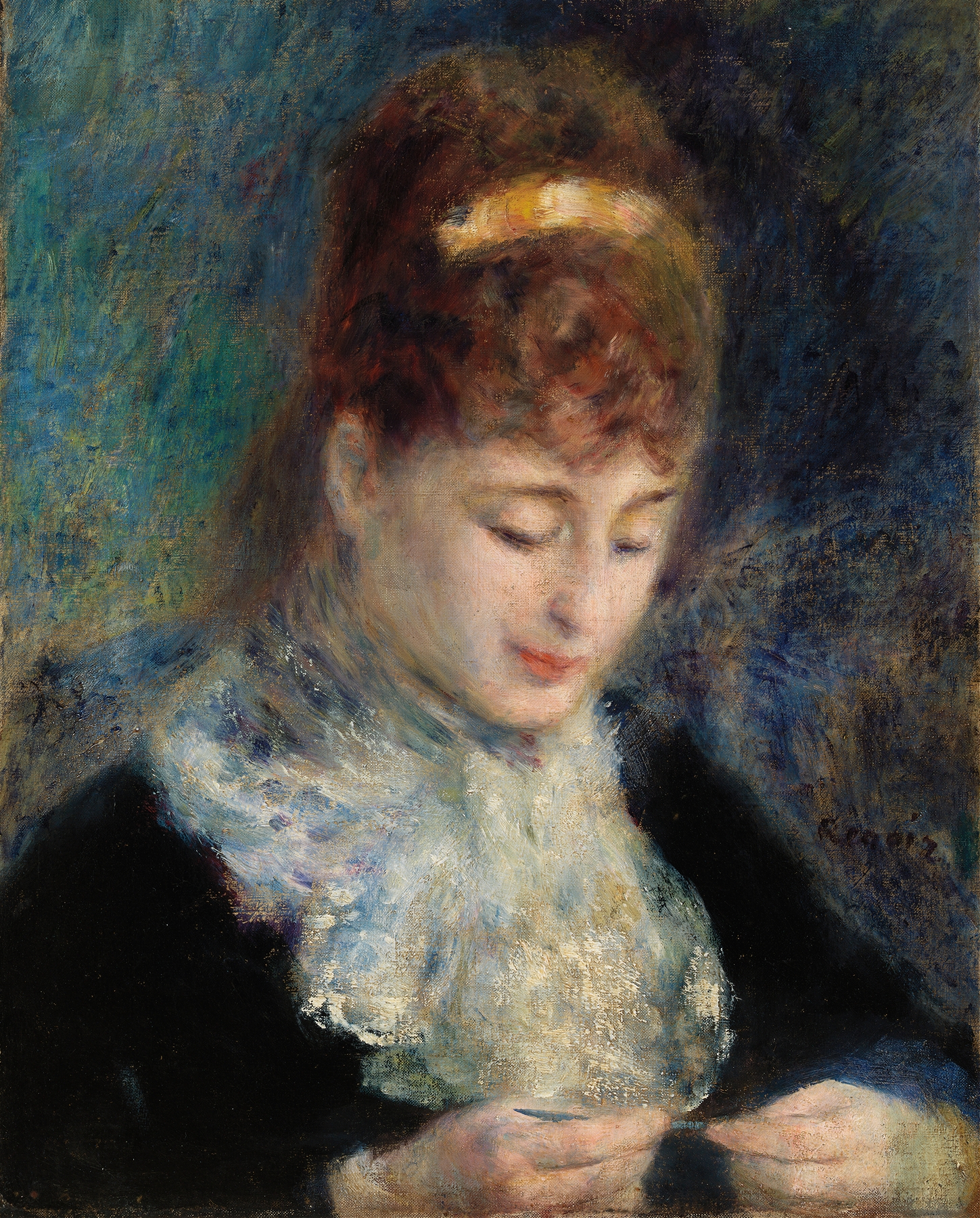 Woman Crocheting (Femme faisant du crochet) (c. 1877)