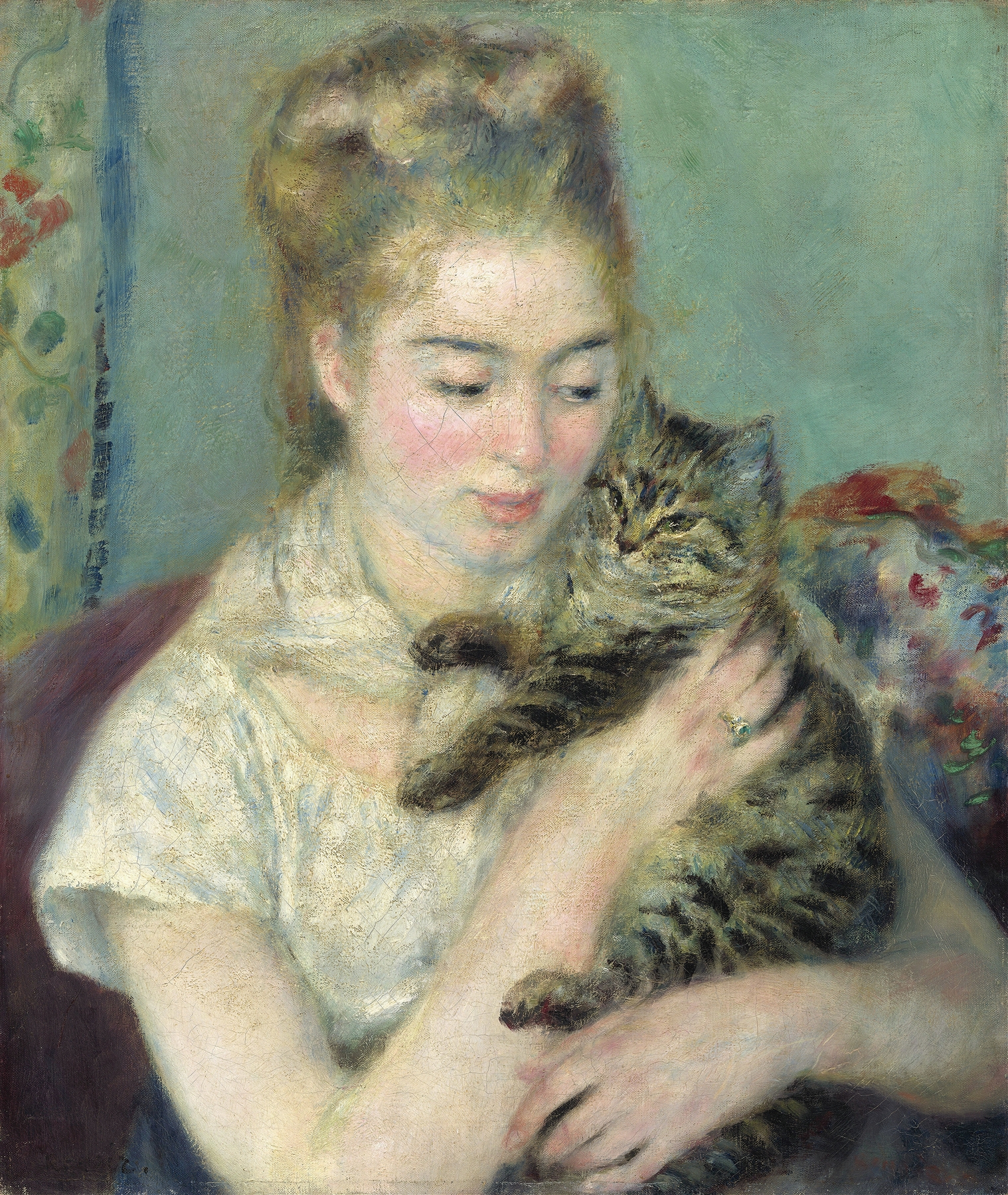 Woman with a Cat (c. 1875)