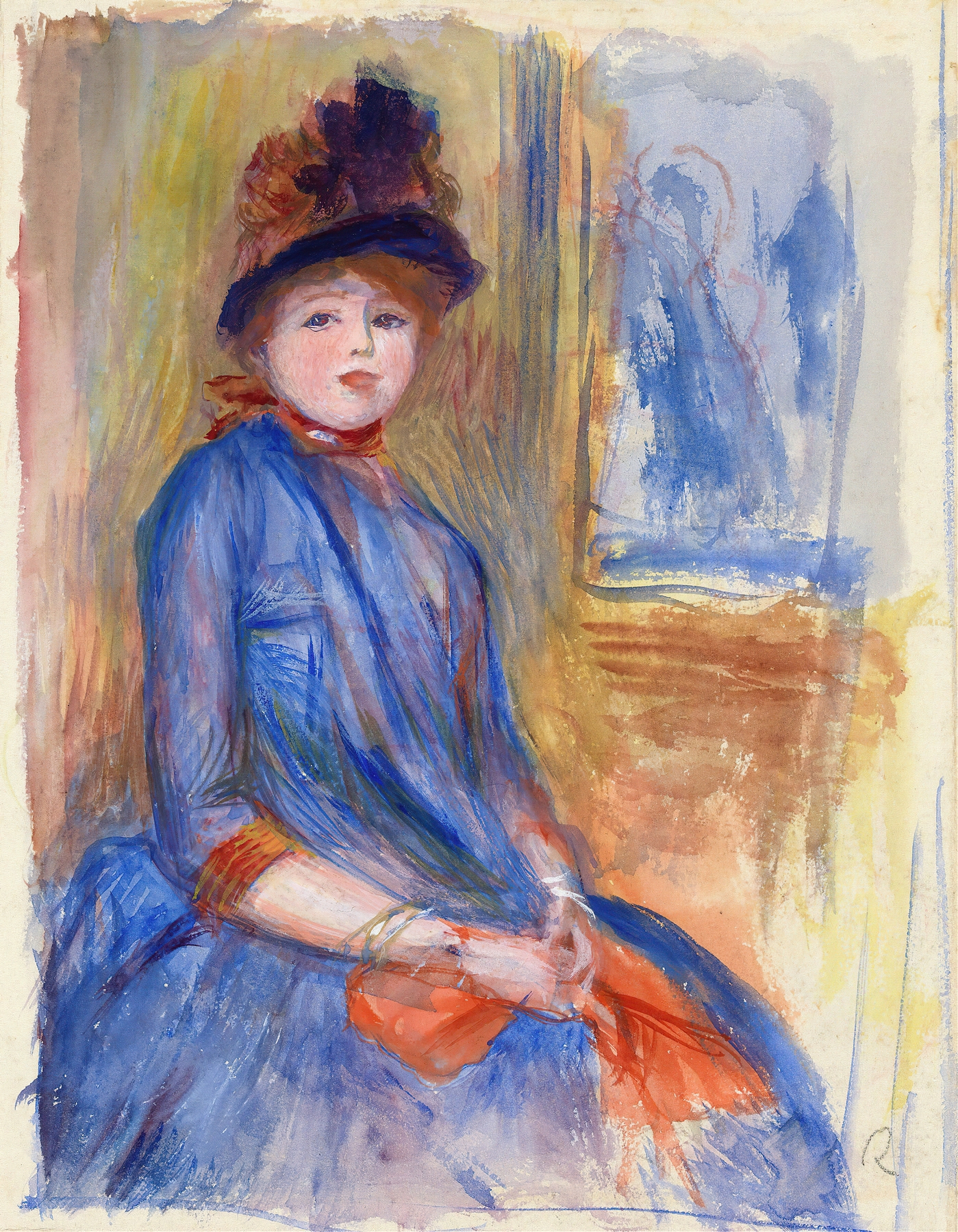 Young Girl in a Blue Dress (ca. 1890)