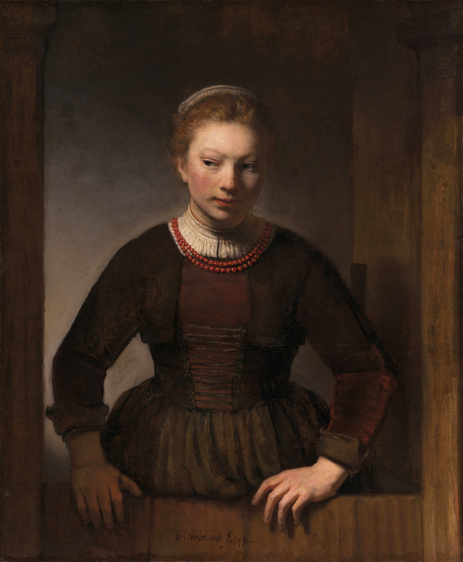 Young Woman at an Open Half-Door (1645)