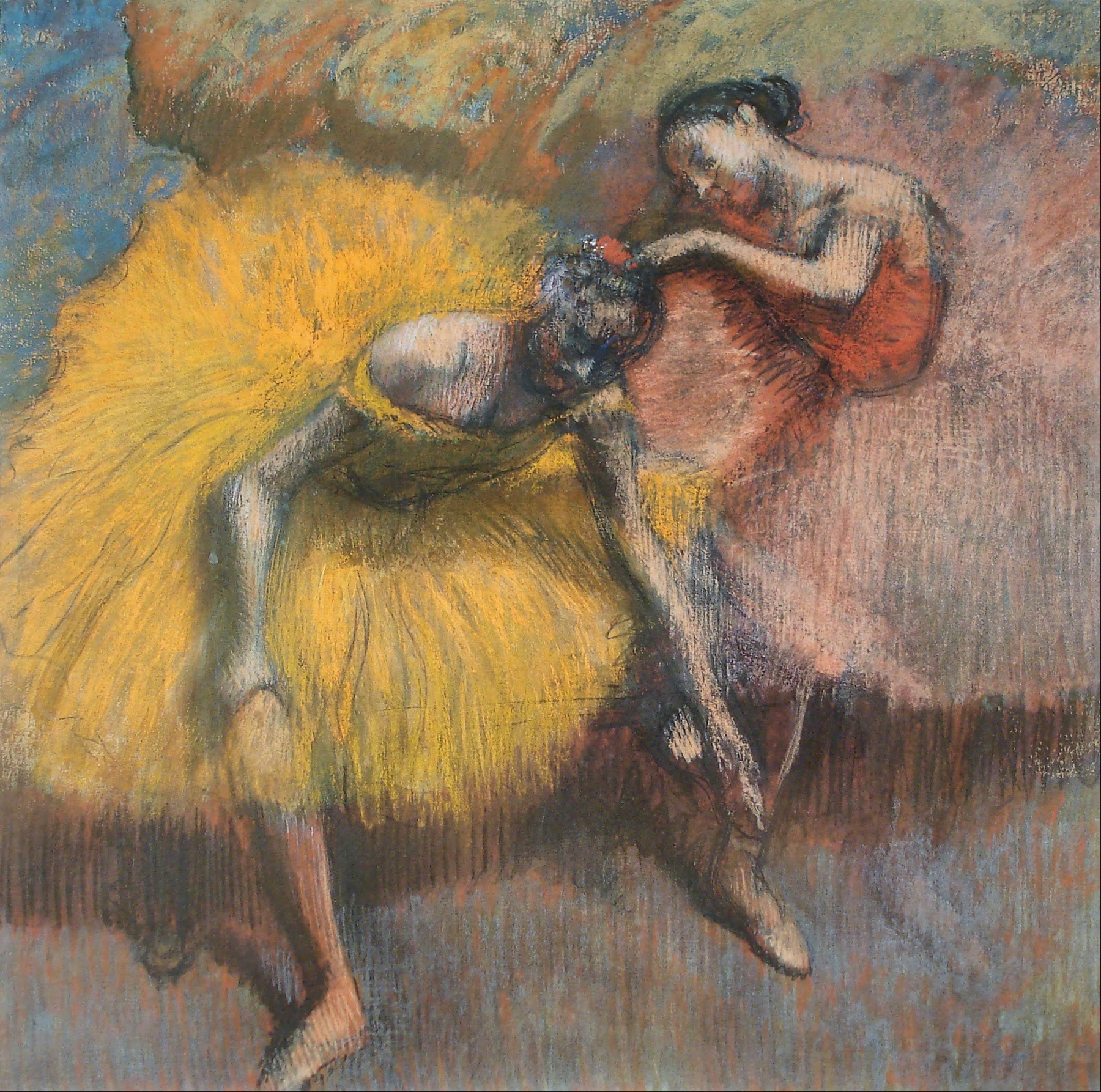 Deux Danseuses Jaunes Et Roses (ca. 1898)
