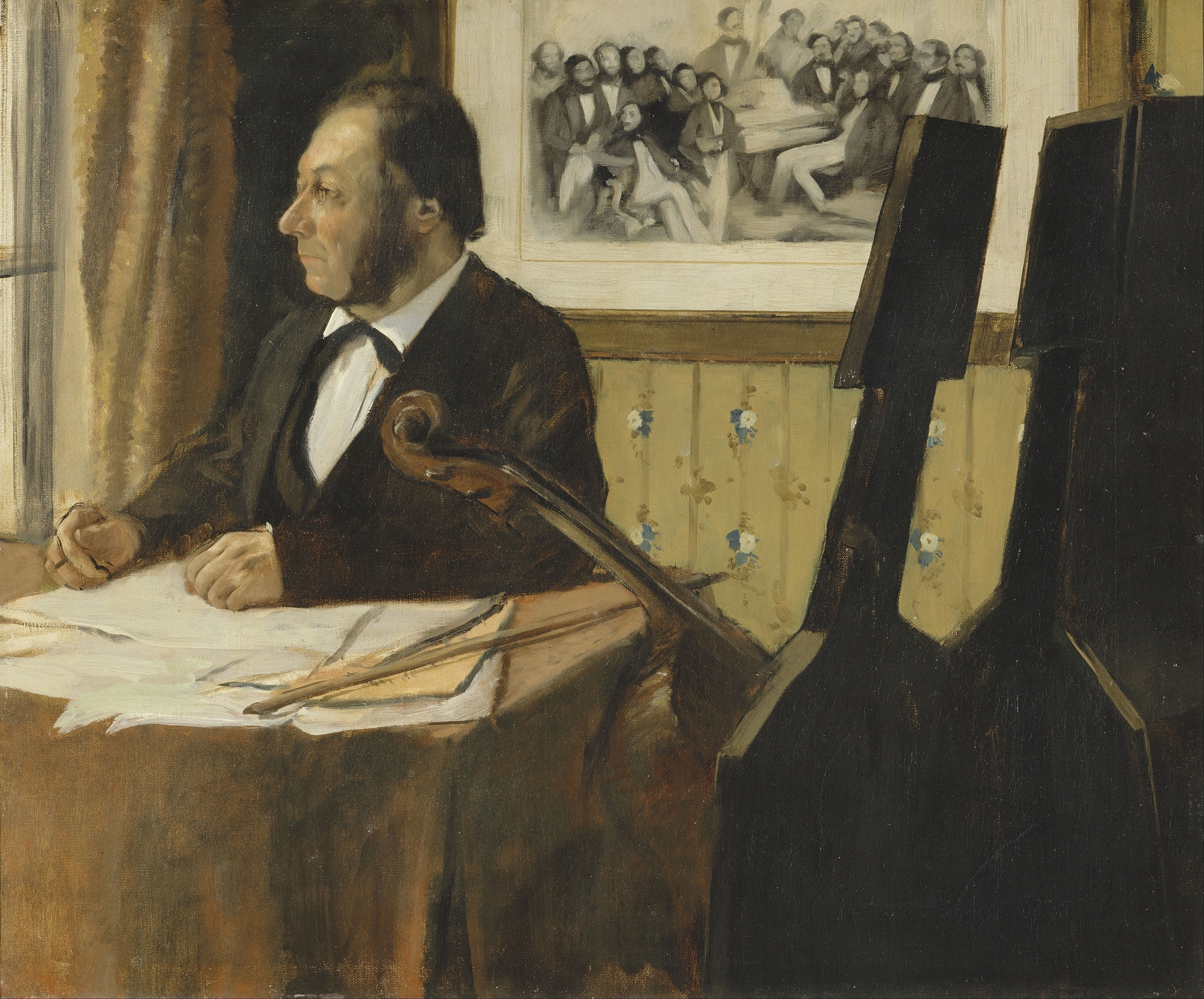 The Cellist Pilet (between 1868 and 1869)
