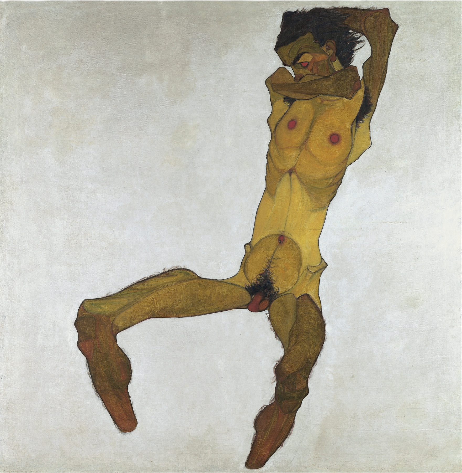 Seated Male Nude (Self-Portrait) (1910)
