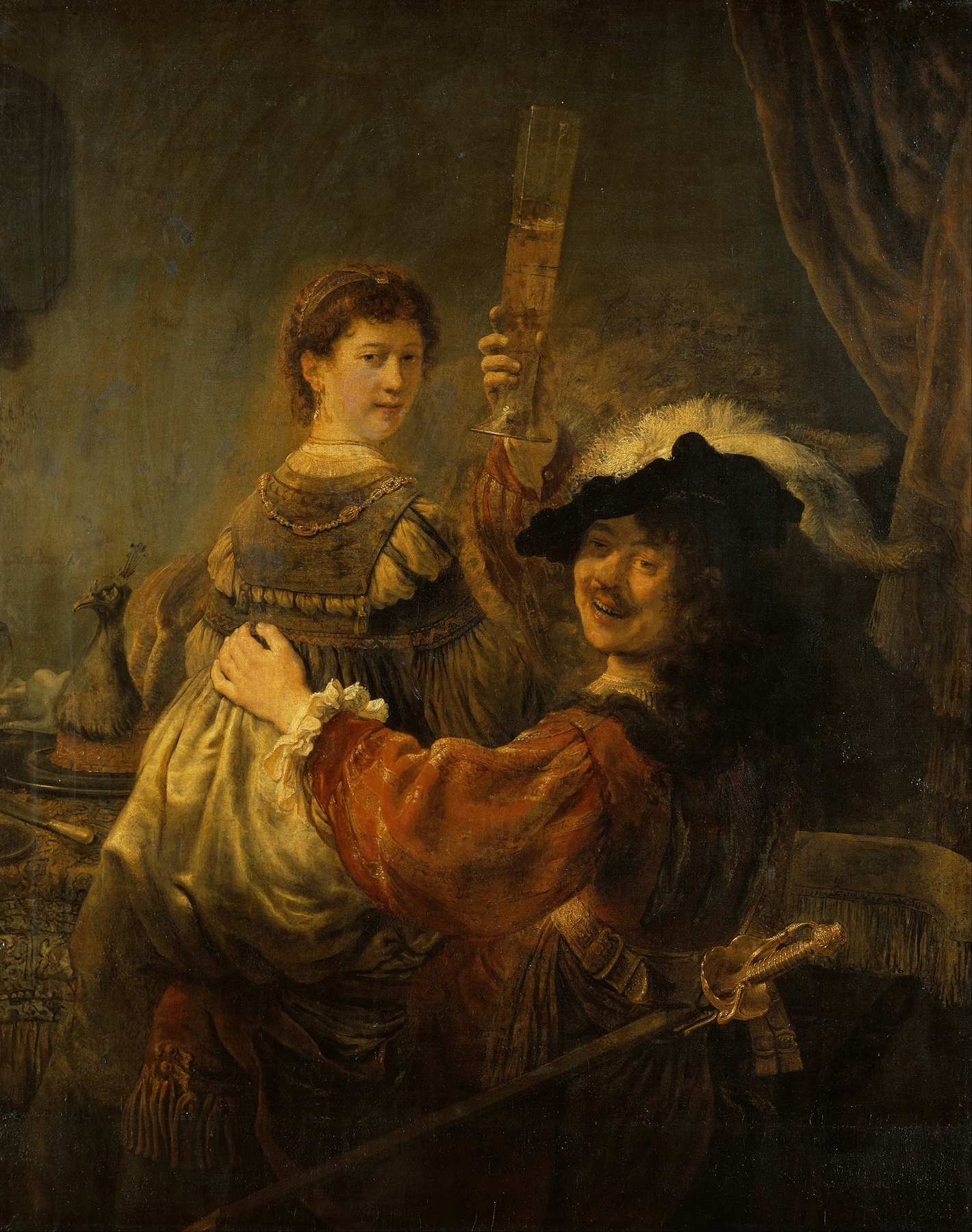 Rembrandt and Saskia in the Scene of the Prodigal Son (circa 1635)