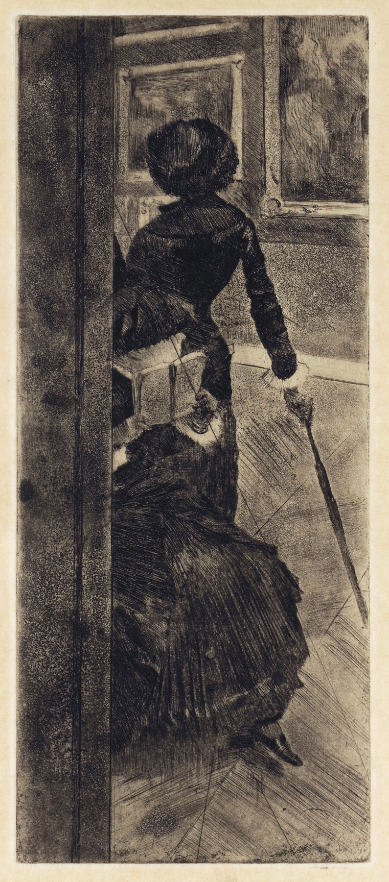 Mary Cassatt at the Louvre; The Paintings Gallery (1879-80)
