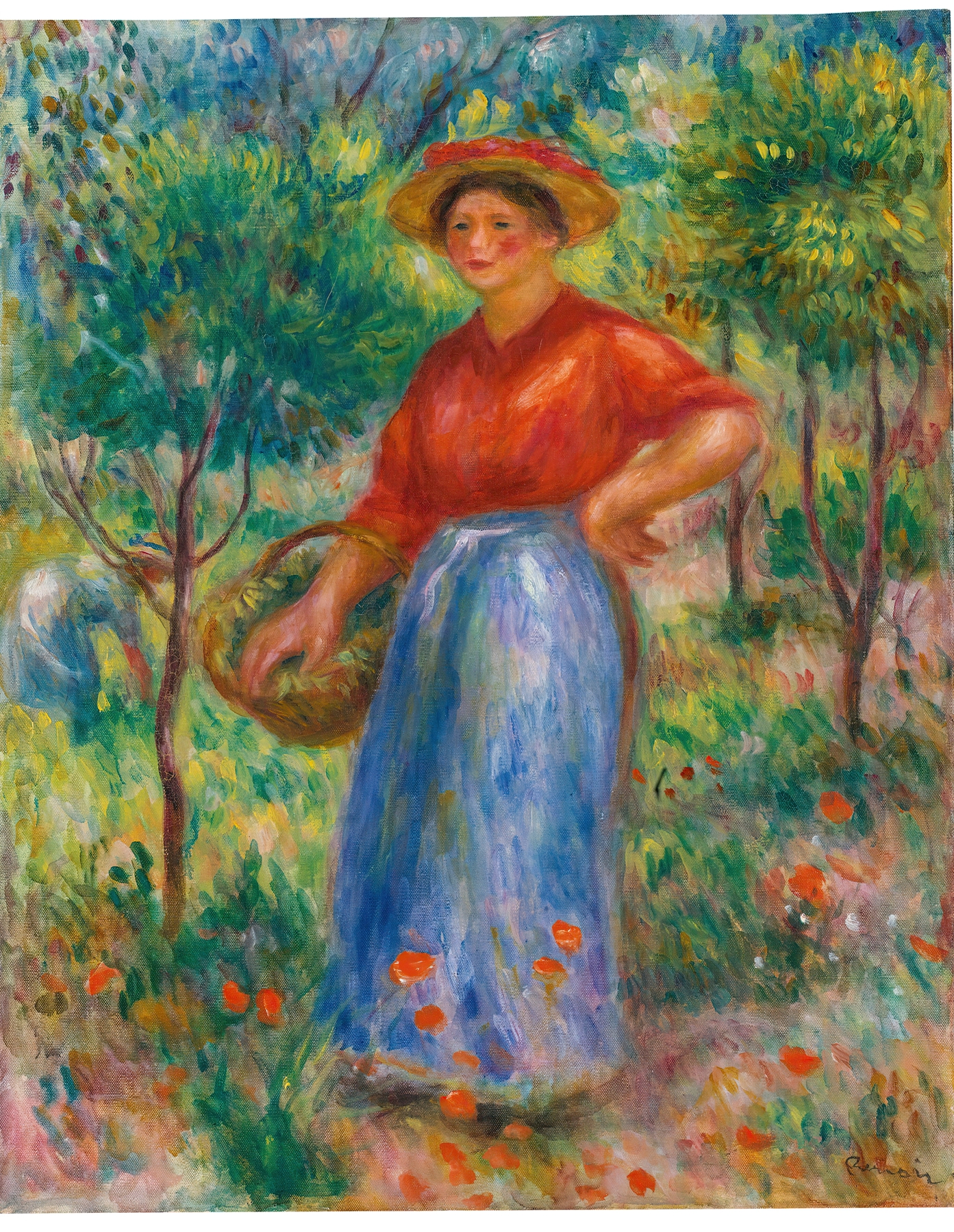Jeune Fille Au Panier (Gabrielle Au Jardin)