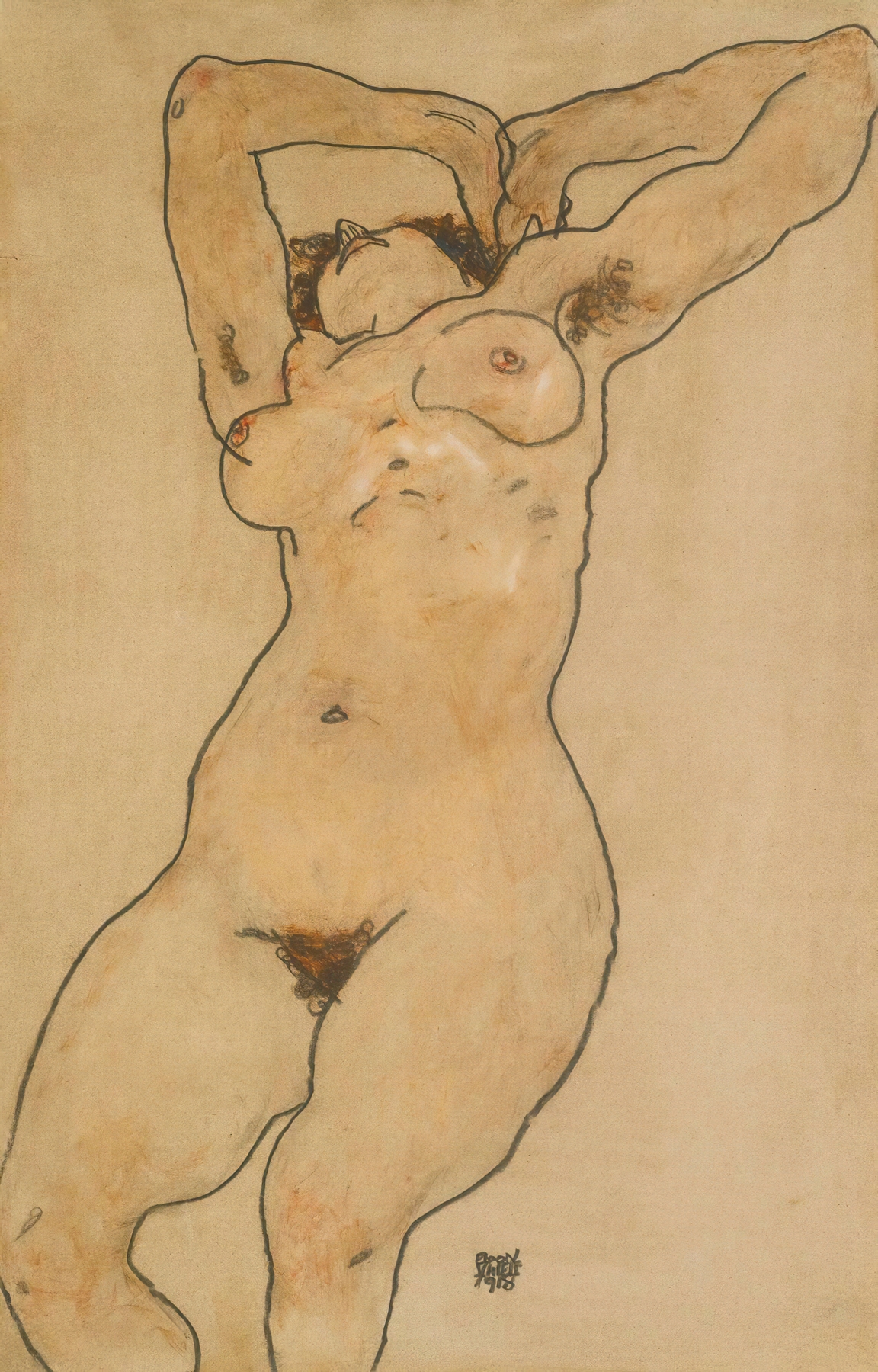 Liegende (Reclining Nude) (1918)