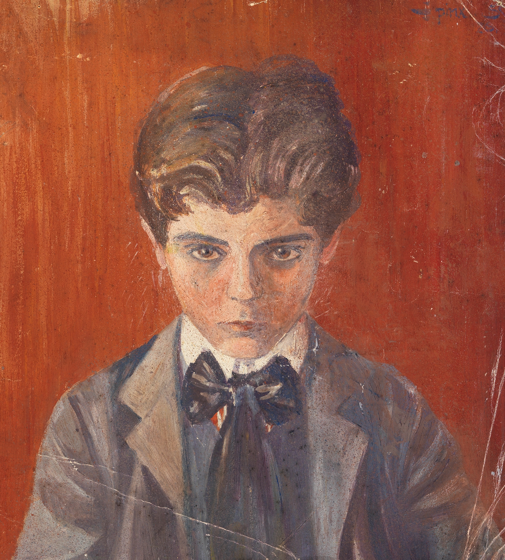 Selbstbildnis vor rotem Hintergrund (1906)