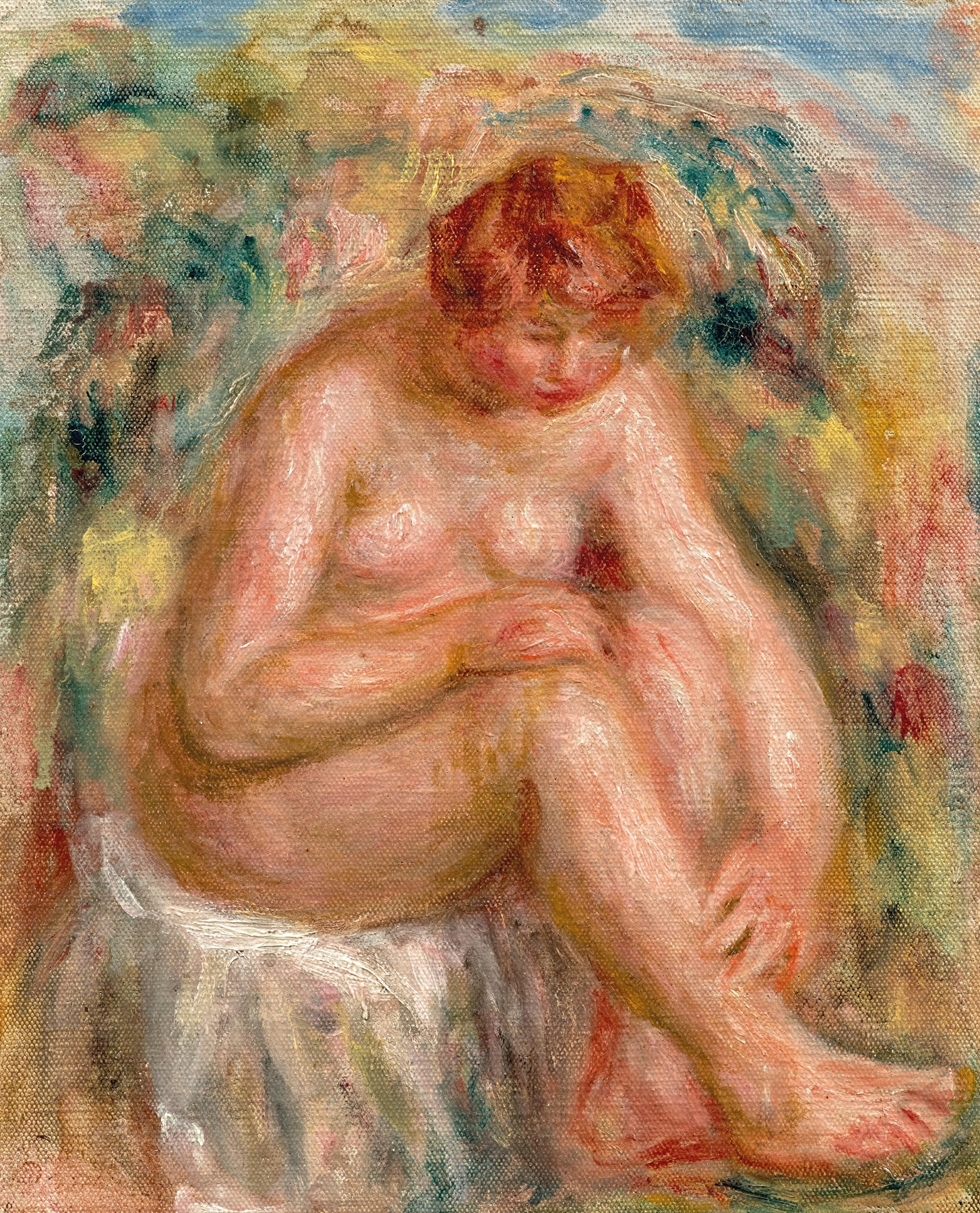 Femme nue assise vue de trois-quarts (Baigneuse) (1915–19)