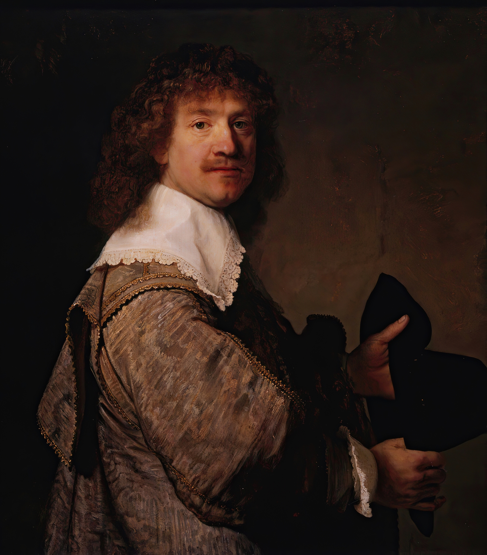 Portrait of a Man Holding a Black Hat (ca. 1637)